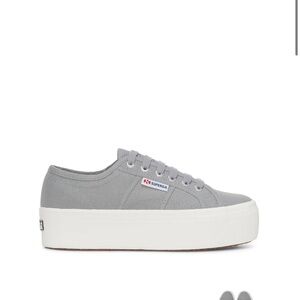 Superga 2790 grey platform sneakers